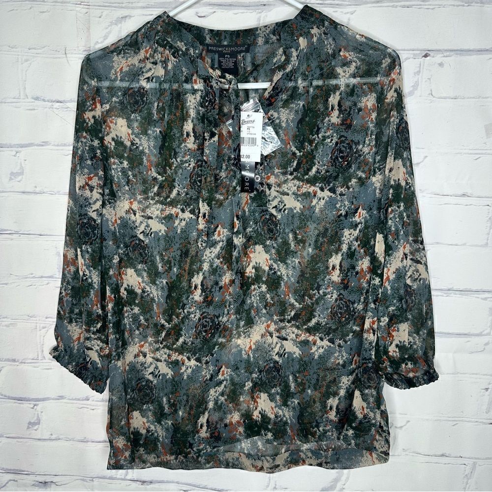 Preswick & Moore petite small sheer top - brand new with tags!
